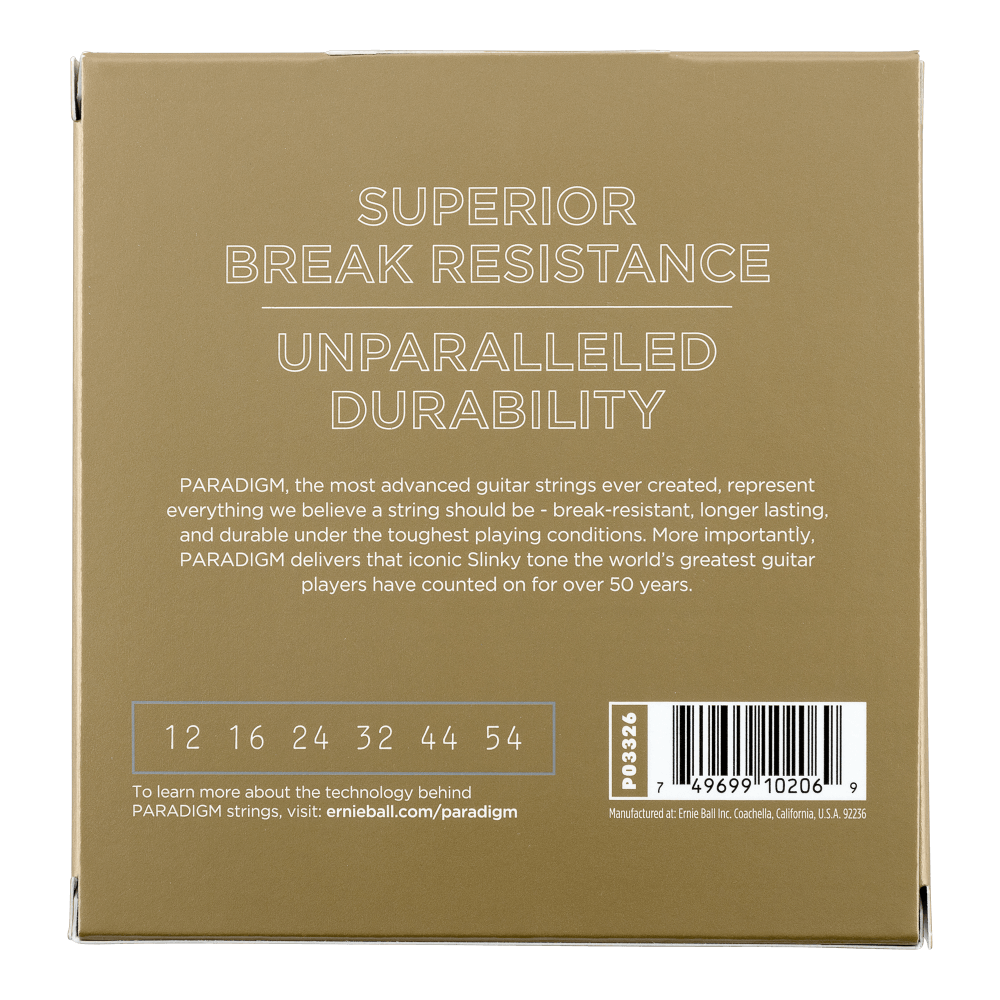 Ernie Ball Paradigm Medium Light 80/20 Bronze Acoustic Guitar Strings 12-54 Gauge, 3 Pack