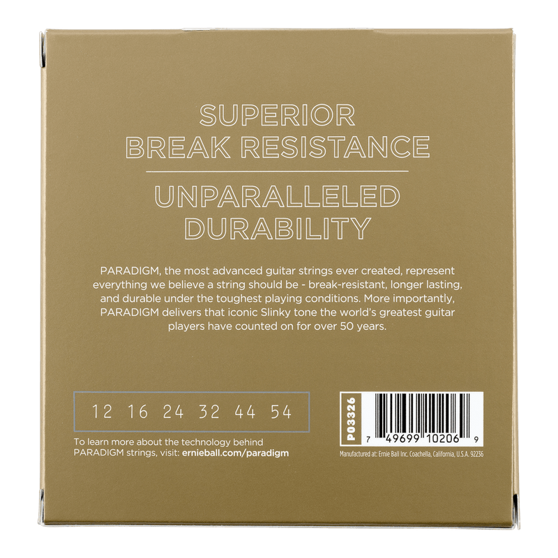 Ernie Ball Paradigm Medium Light 80/20 Bronze Acoustic Guitar Strings 12-54 Gauge, 3 Pack