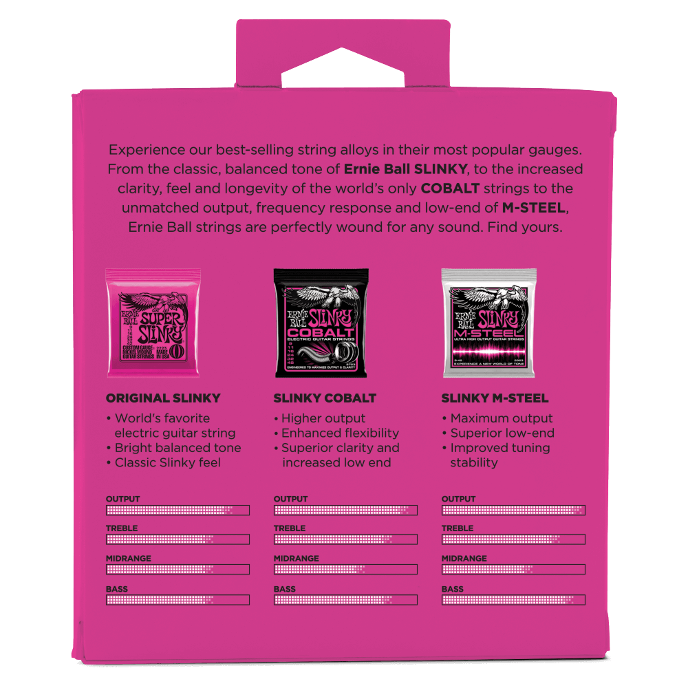 Ernie Ball Super Slinky Cobalt Electric Guitar Strings - 9-42 Gauge