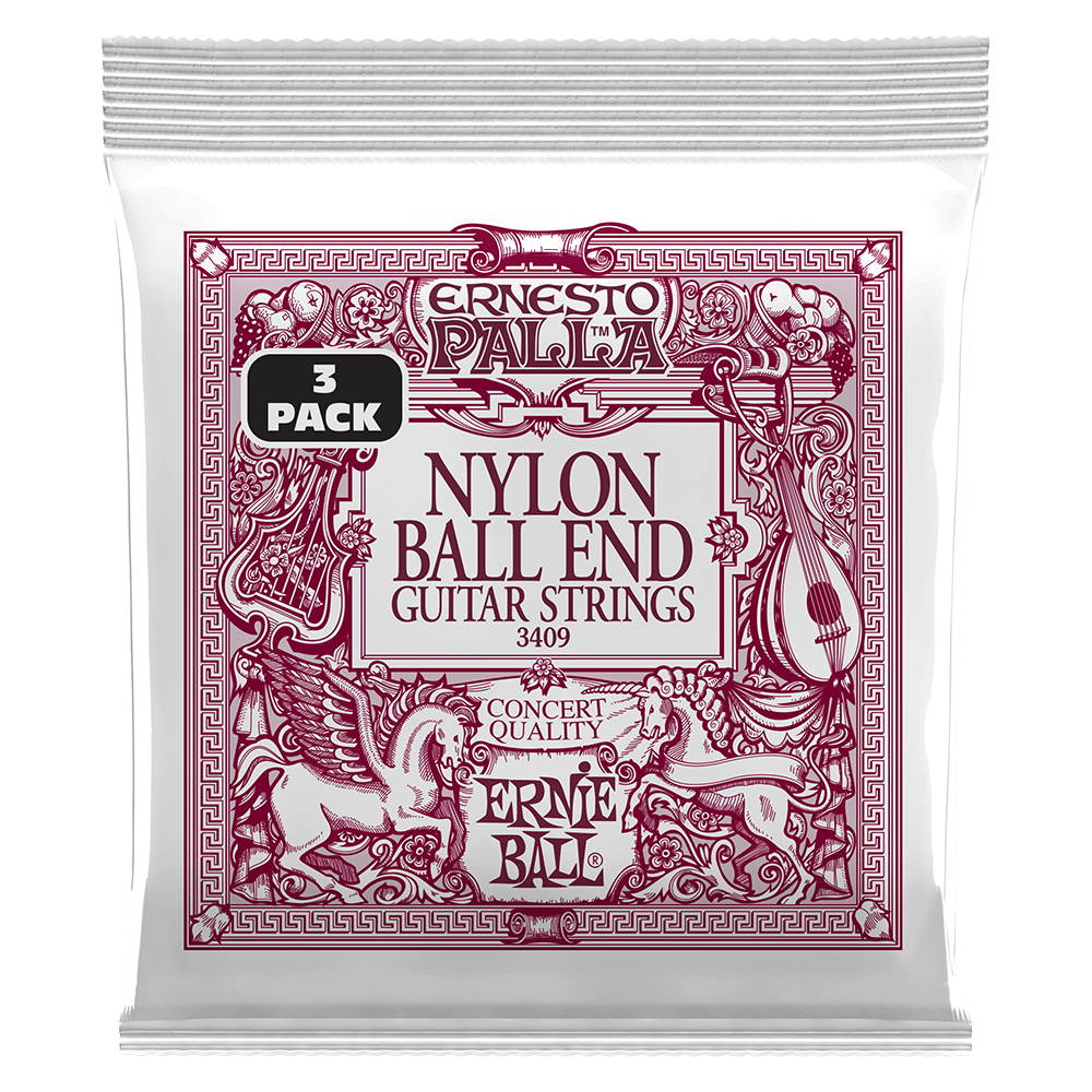 Ernesto Palla Black and Gold Ball End Nylon Classical Gtr Strings 3 Pack