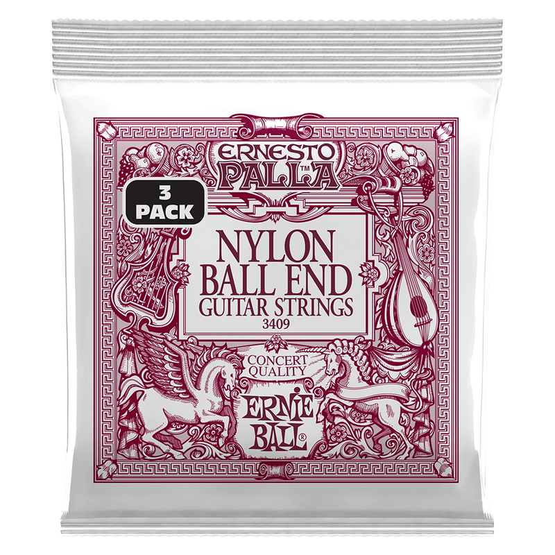 Ernesto Palla Black and Gold Ball End Nylon Classical Gtr Strings 3 Pack