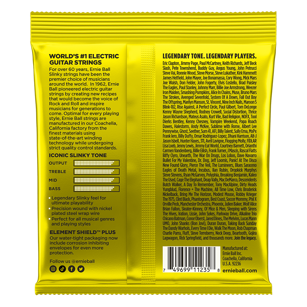 Beefy Slinky Nckl Wnd Elec Gtr Strings 3 Pk 11 54
