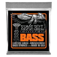 Ernie Ball Hybrid Slinky Coated Electric Bass Strings, 45-105 Gauge