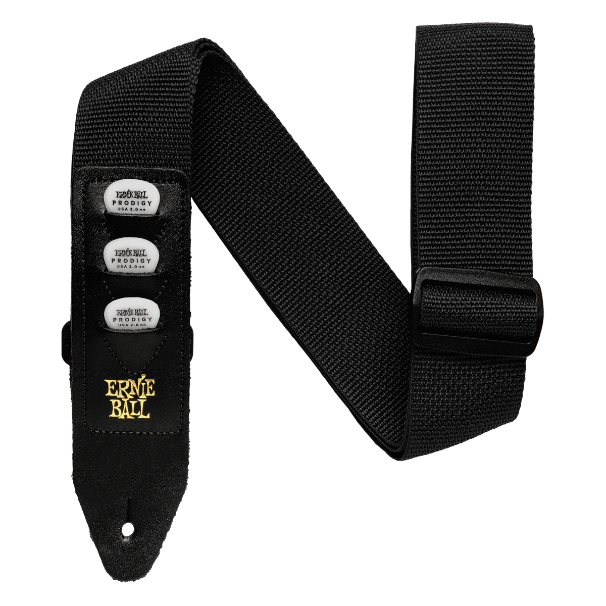 Ernie Ball Pickholder Polypro Strap, Black