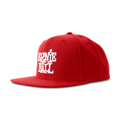 Red with White Stacked Logo Hat