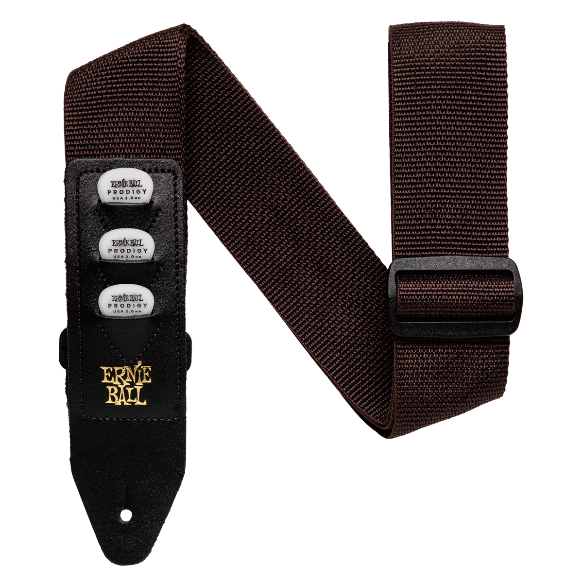 Ernie Ball Pickholder Polypro Strap - Brown