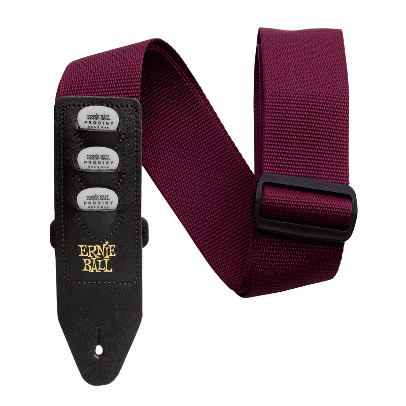 Ernie Ball Pickholder Polypro Strap - Burgundy