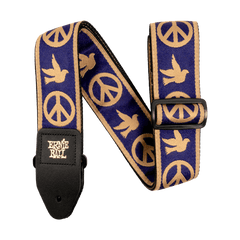 Ernie Ball Navy Blue and Beige Peace Live Dove Jacquard Strap