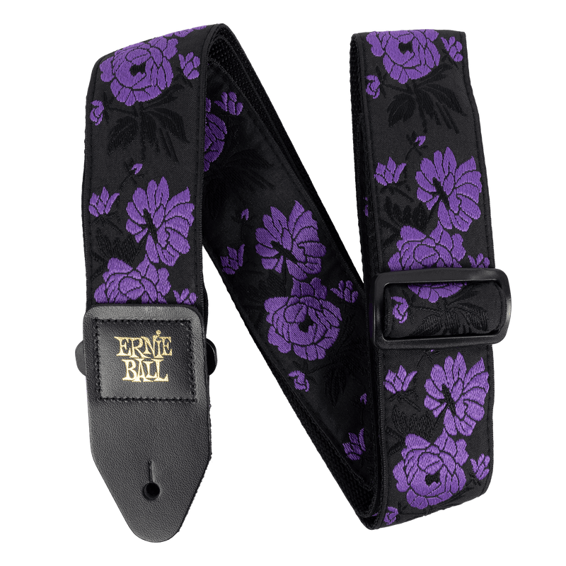 Classic Jacquard Guitar/Bass Strap - Lavender Rose