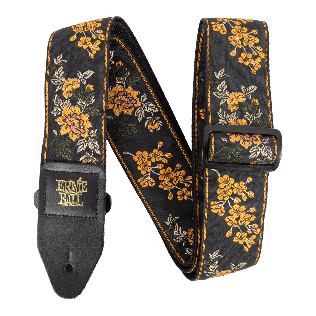 Classic Jacquard Guitar/Bass Strap - Tangerine Blossom