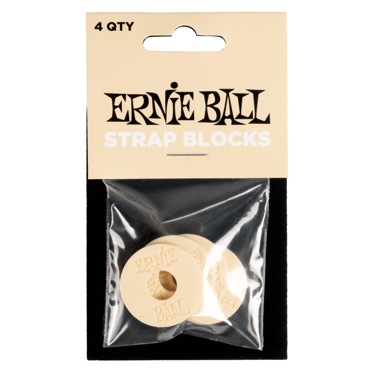 Ernie Ball Strap Blocks 4 Pack - Cream