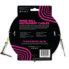 Ernie Ball 3 MetersStraight / Angle Instrument Cable, White