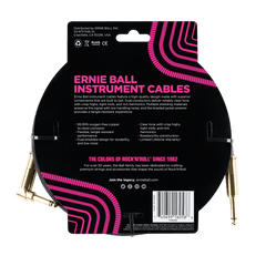 Ernie Ball 7.5 Meter BraidedStraight / Angle Instrument Cable, Black