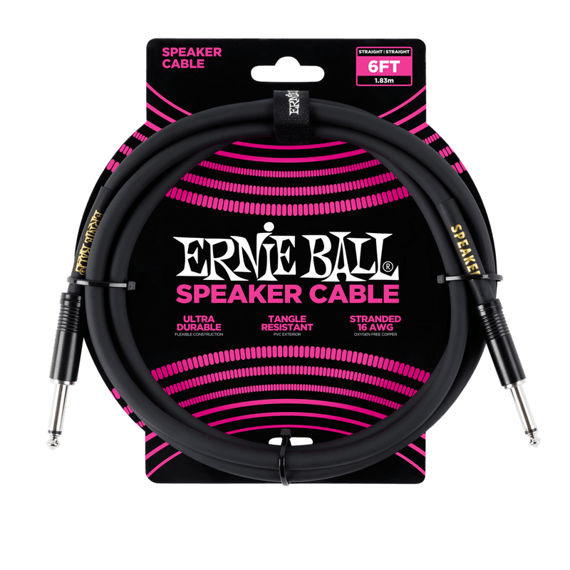 Ernie Ball Straight Speaker Cable, 2 Meters