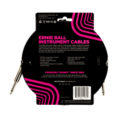Ernie Ball 10ft Braided Straight Straight Inst Cable Purple Black