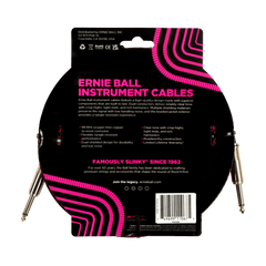 Ernie Ball 25ft Braided Straight Straight Inst Cable Red Black