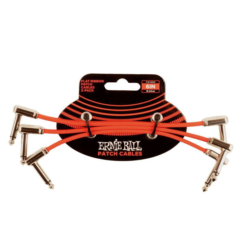 6” Flat Ribbon Patch Cable Red 3-Pack