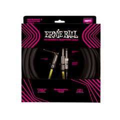 Ernie  Ball 18' Instrument & Headphone Cable Black