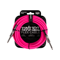 Ernie Ball Flex Instrument Cable Straight/Straight 20ft - Pink