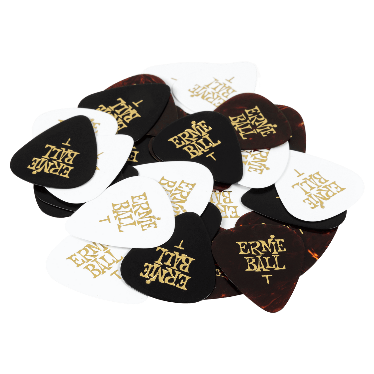 Ernie Ball Thin Assorted Color Cellulose Guitar Picks, 24-Piece
