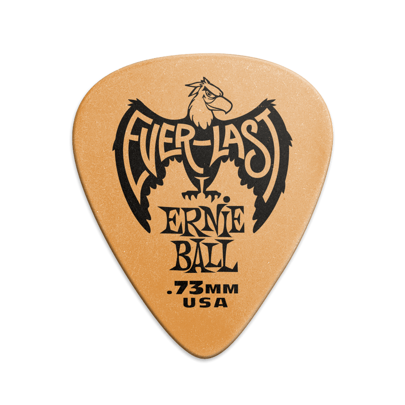 Ernie Ball 0.73 mm Everlast Picks 12 Pack, Orange