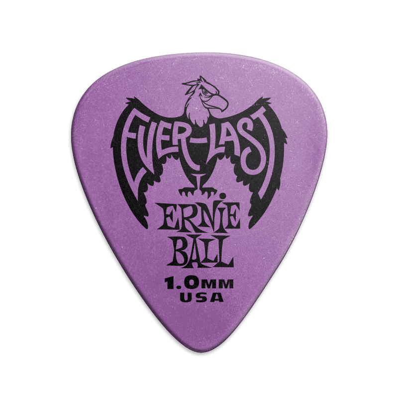 Ernie Ball 1.0 mm Everlast Picks 12 Pack, Purple