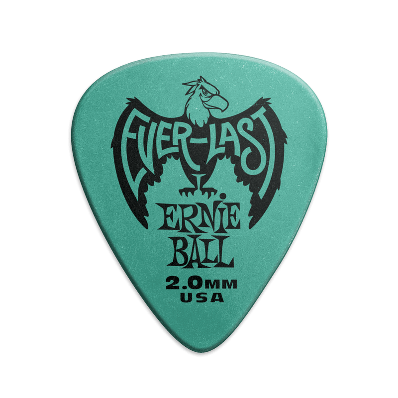 Ernie Ball 1.15 mm Everlast Picks 12 Pack, Teal