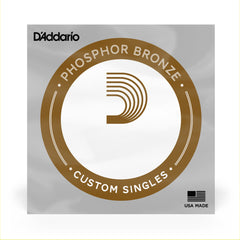 D'Addario PB049 Phosphor Bronze Wound Acoustic Guitar Single String, .049