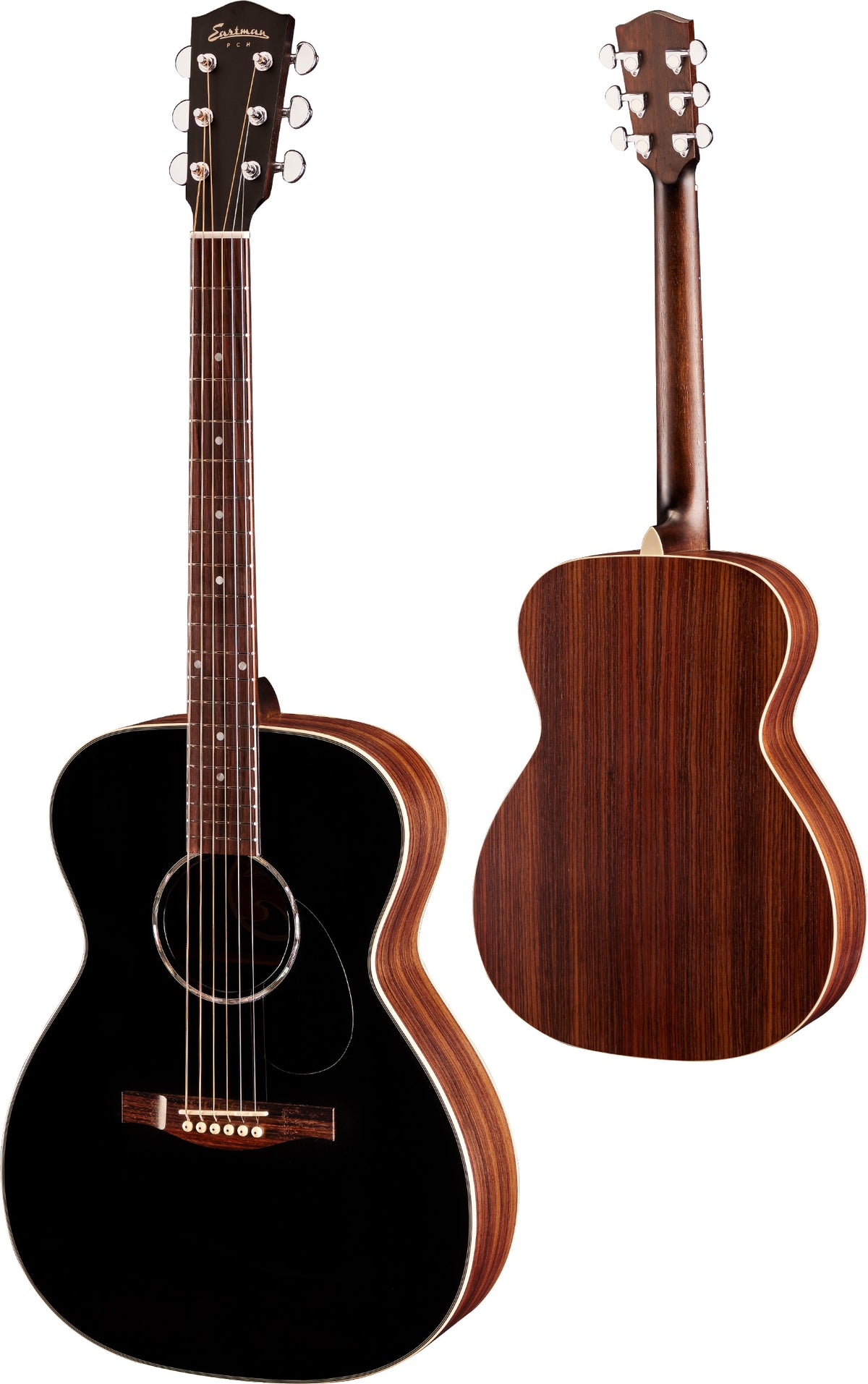 Eastman PCH2-OM Acoustic Guitar - Black