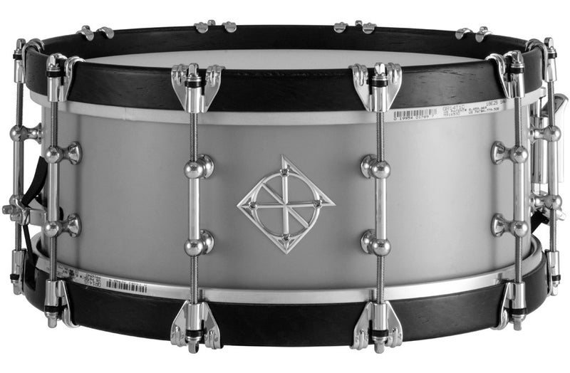 Dixon Artisan Series Equator Oak & Steel Snare Drum in Satin Cool Grey - 14 x 5.5"