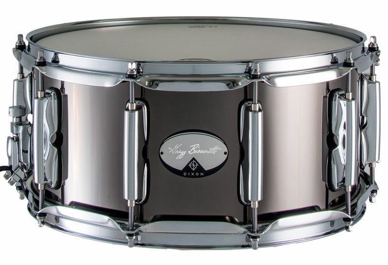 Dixon Gregg Bissonette Signature Steel Snare Drum in Black Nickel - 14 x 6.5"