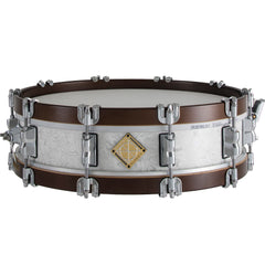 Dixon Classic Series Wood Snare Drum in Sub Zero White with Maple Hoops - 14 x 3.5