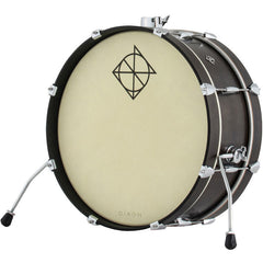 Dixon Little Roomer Series Bass Drum in Black Coal Satin Finish - 20 x 7
