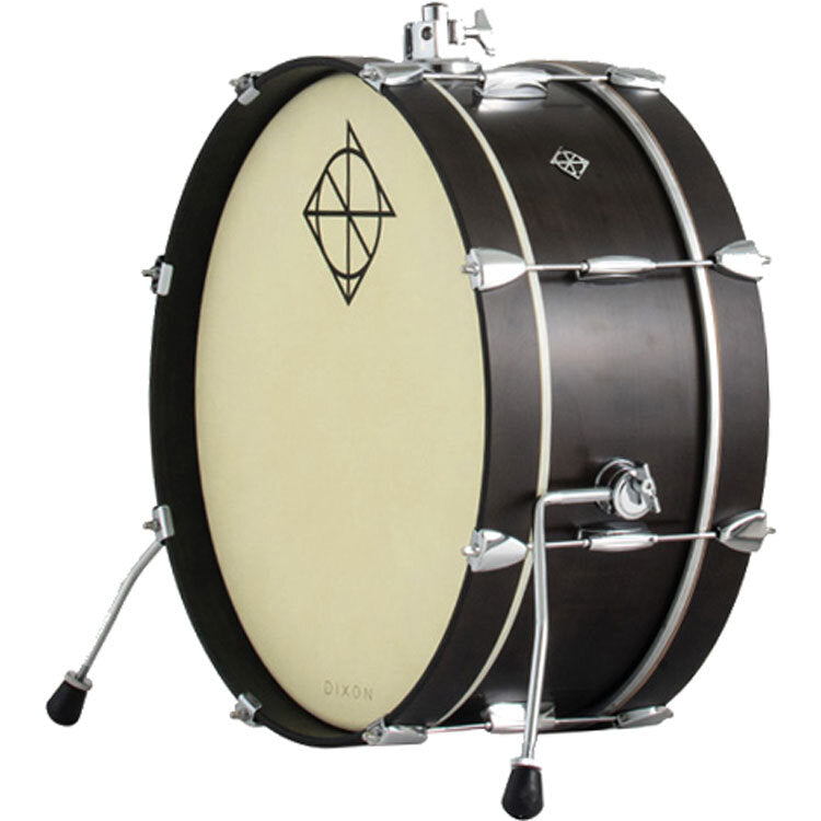 Dixon Little Roomer Series Bass Drum in Black Coal Satin Finish - 20 x 7"