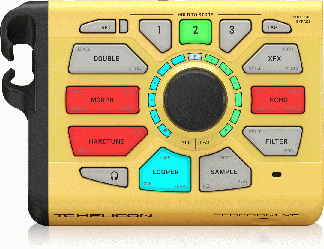 THE TC HELICON PERFORM-VE YELLOW VOCAL PROCESSOR