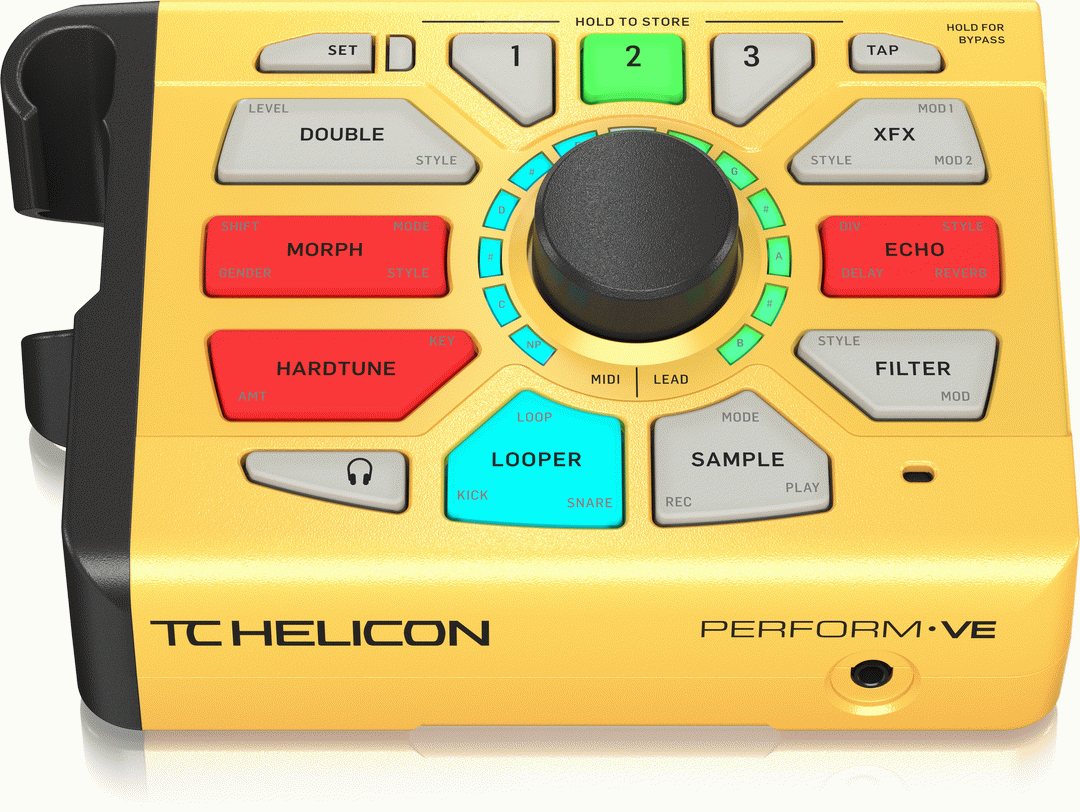 THE TC HELICON PERFORM-VE YELLOW VOCAL PROCESSOR