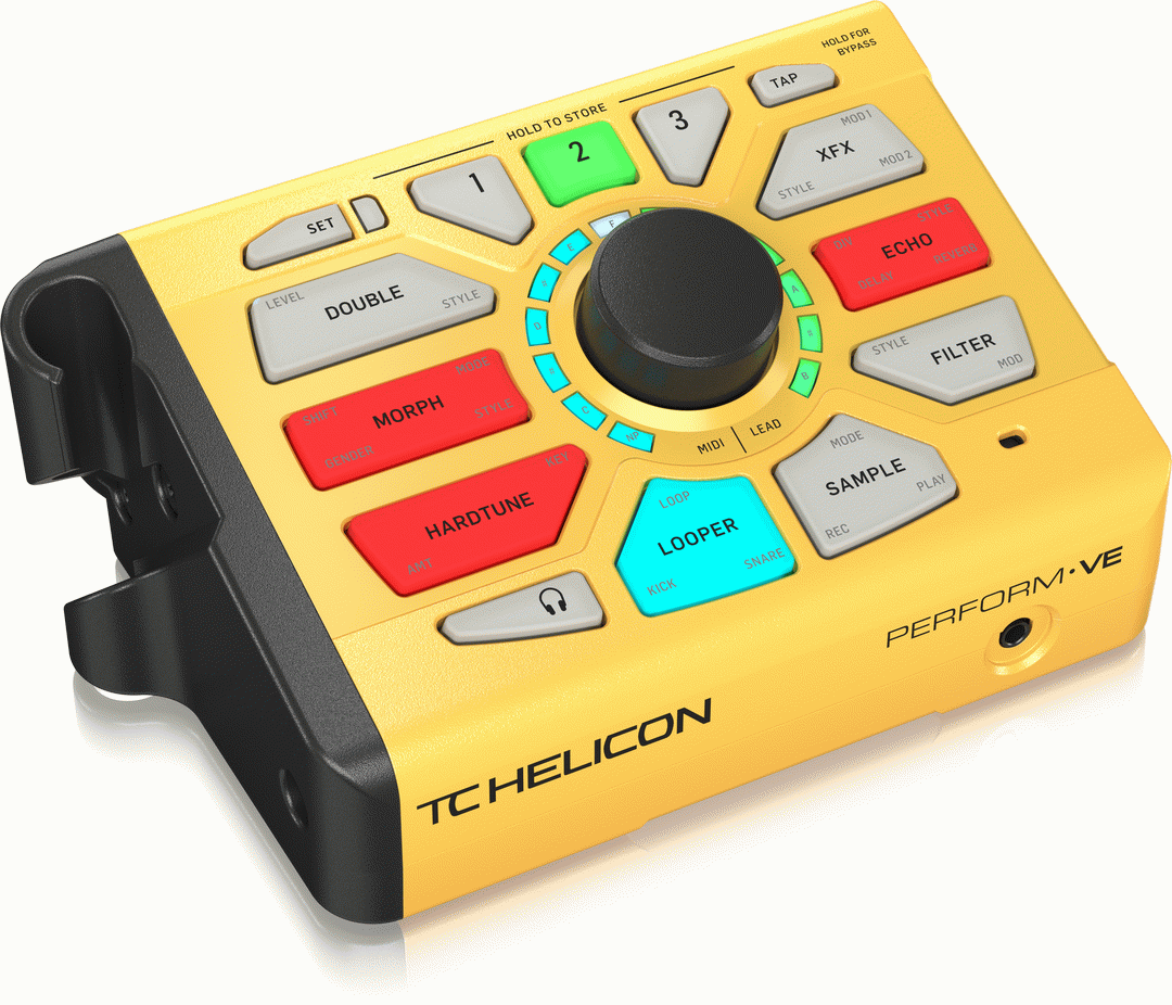 THE TC HELICON PERFORM-VE YELLOW VOCAL PROCESSOR