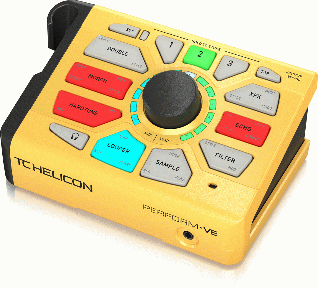 THE TC HELICON PERFORM-VE YELLOW VOCAL PROCESSOR