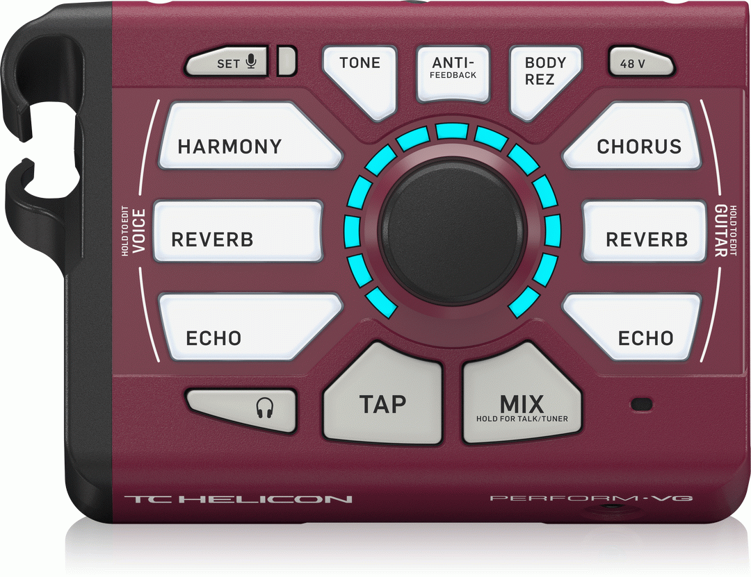 THE TC HELICON PERFORM-VG BURGUNDY VOCAL PROCESSOR