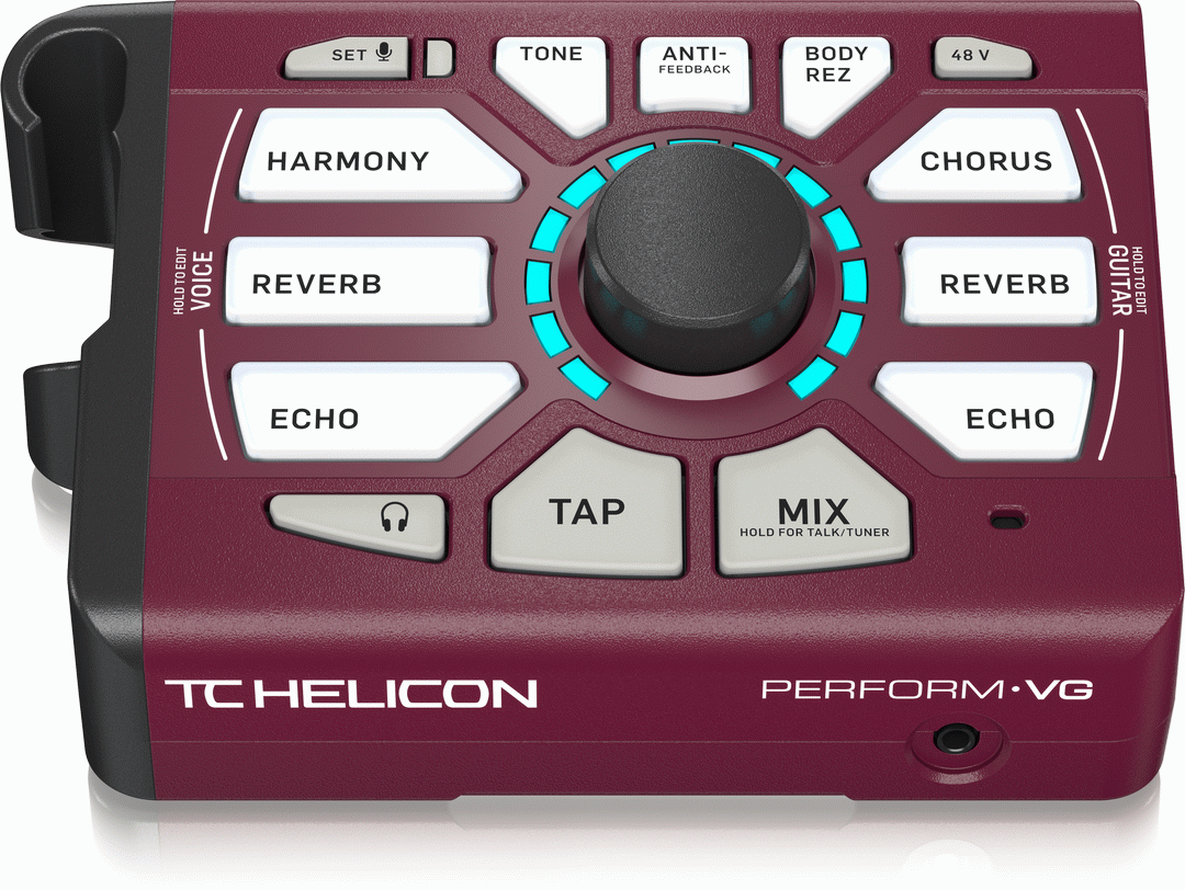THE TC HELICON PERFORM-VG BURGUNDY VOCAL PROCESSOR
