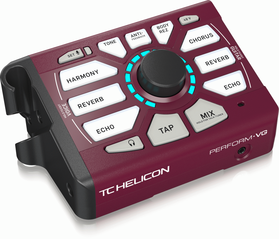 THE TC HELICON PERFORM-VG BURGUNDY VOCAL PROCESSOR