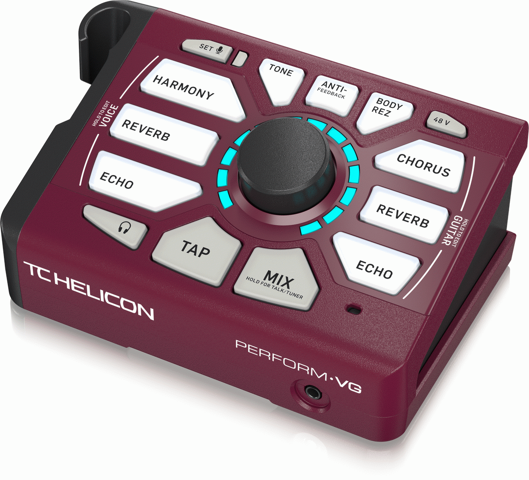 THE TC HELICON PERFORM-VG BURGUNDY VOCAL PROCESSOR