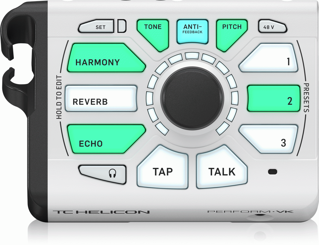 THE TC HELICON PERFORM-VK WHITE VOCAL PROCESSOR