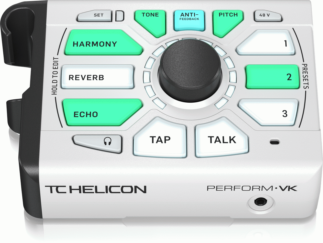 THE TC HELICON PERFORM-VK WHITE VOCAL PROCESSOR