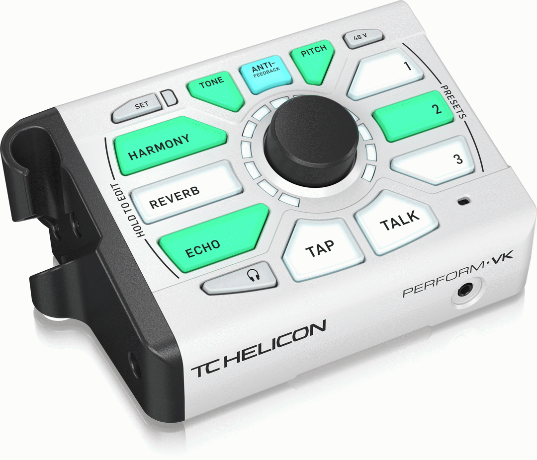 THE TC HELICON PERFORM-VK WHITE VOCAL PROCESSOR