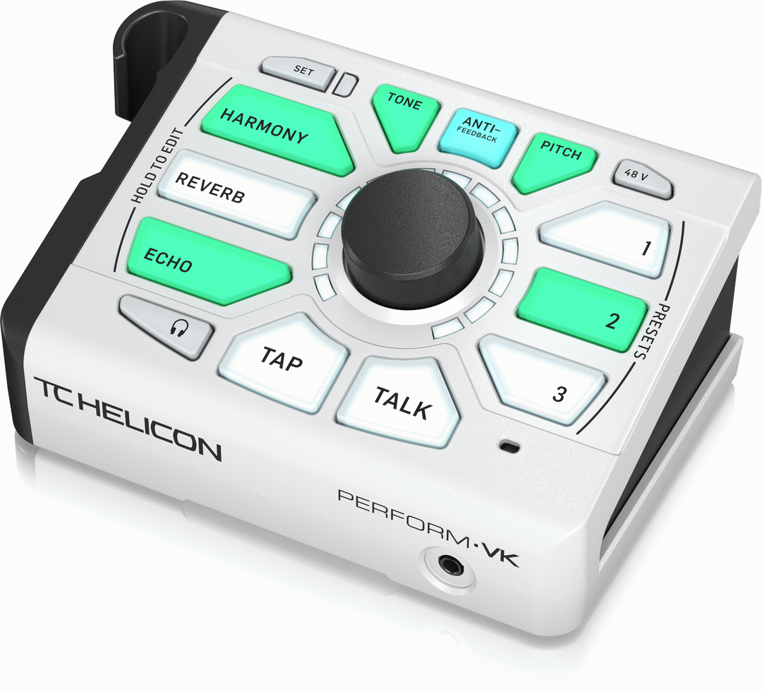 THE TC HELICON PERFORM-VK WHITE VOCAL PROCESSOR