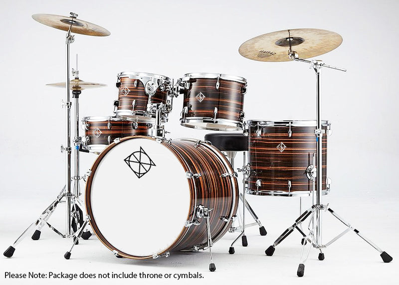 Dixon Fuse Limited Series 5-Pce Drum Kit in Zebrawood