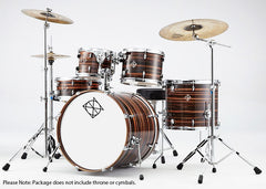 Dixon Fuse Limited Series 5-Pce Drum Kit in Zebrawood