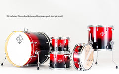 Dixon Fuse Maple 522 Series 5-Pce Drum Kit in Candy Red Fade Gloss