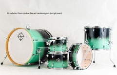 Dixon Fuse Maple 522 Series 5-Pce Drum Kit in Green Ice Fade Gloss